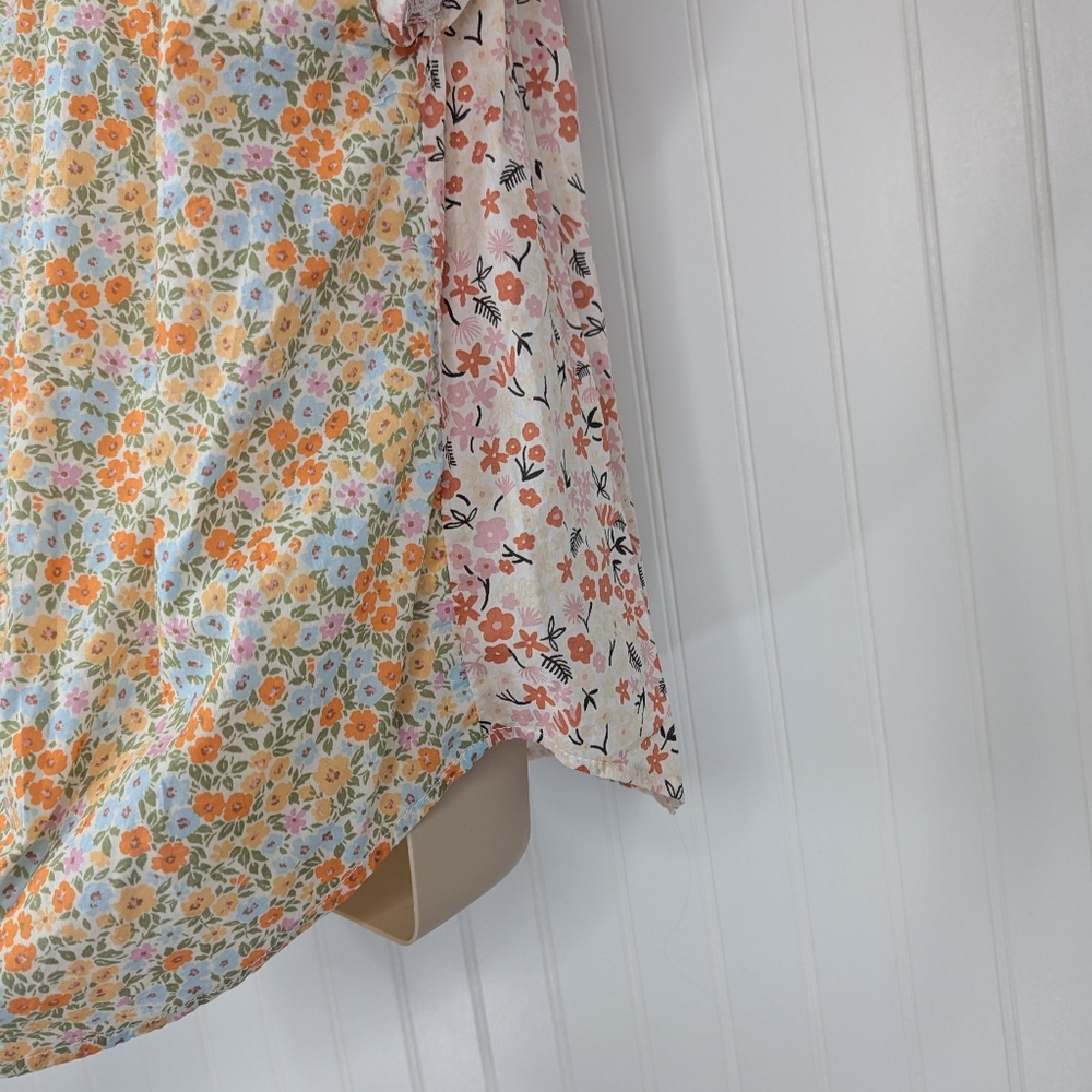 AE American Eagle Floral Patchwork Camp Shirt S & M - Picture 9 of 15